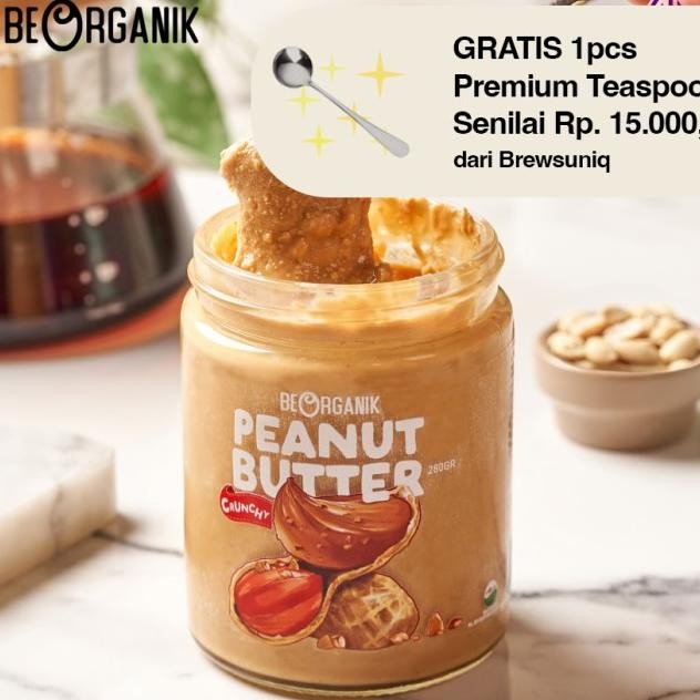 

Brewuniq Beorgani Peanut Butter 280Gr Unweetened Gluten Free Vegan Elai Acang Elai Roti