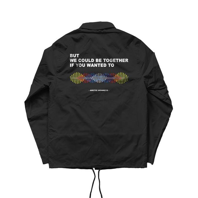 COACH JACKET BAND ARCTIC MONKEYS JAKET PRIA WANITA WATERPROOF ANTI AIR STOK TERBATAS