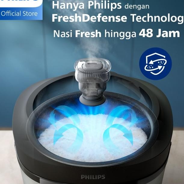 

Philip Rice Cooer Na Nai 1.8 L 3 Erie Hd321131 Ier Bauhanei Inner Pot Anti Lenget Frehdefene Technology Nai No Bai Hingga 48 Jam 400 Watt