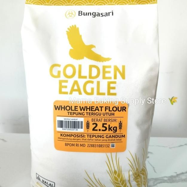 

Golden Eagle Whole Wheat Meal Flour Tepung Teru Gandum Utuh 25 G