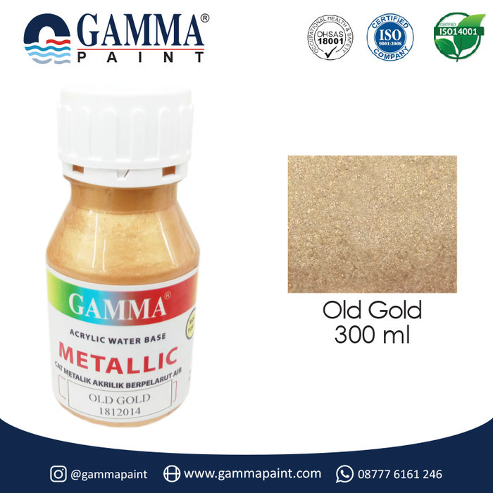 

gamma Metallic Artistic Finish Acrylic Paint - Old Gold 300gr