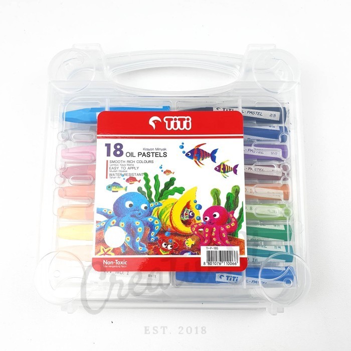 

MURAH TITI Crayon Oil Pastel 18 Warna Case