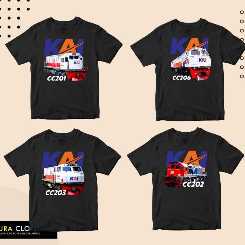 Bisa COD Kaos Anak Laki Laki Lokomotif Kereta Api cc 206 cc 201 cc 202 cc 203 Termurah