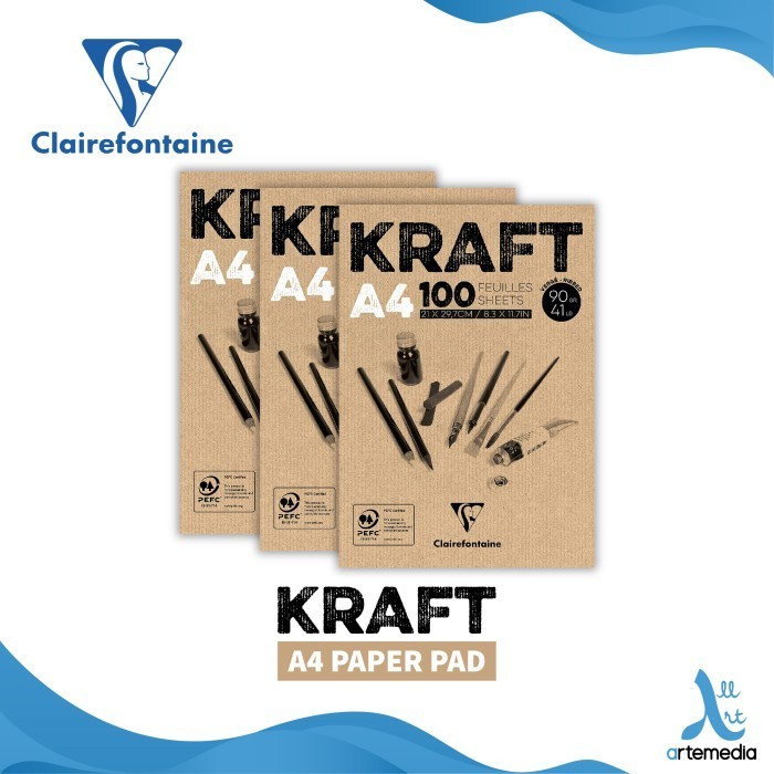 

HRG DISKON Buku Sketsa Clairefontaine A4 Kraft Brown Paper Pad