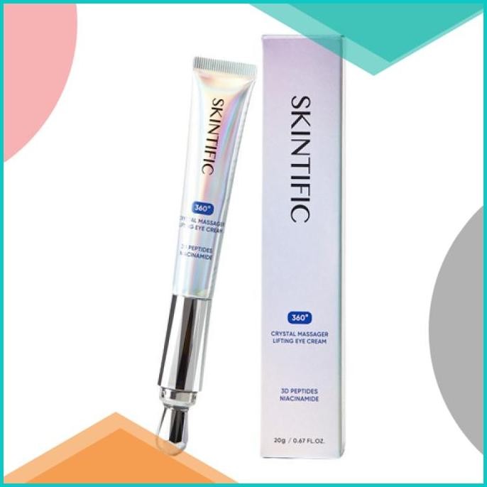 SKINTIFIC 360 Crystal Massager Lifting Eye Cream krim mata anti aging
