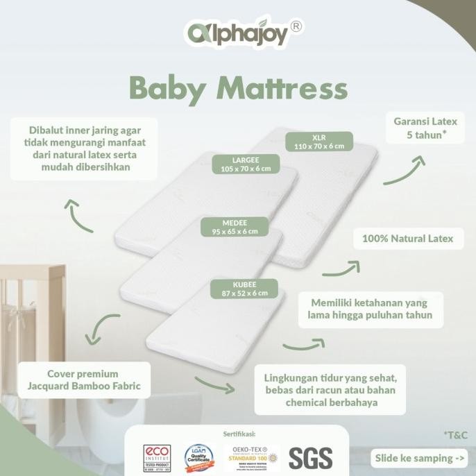 BCR23 ALPHAJOY KASUR BABY BOX LATEX BAMBOO LATEX MATTRESS