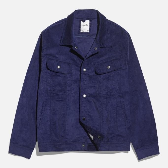 HIGHTY NAVY CORDUROY JACKET STOK TERBATAS
