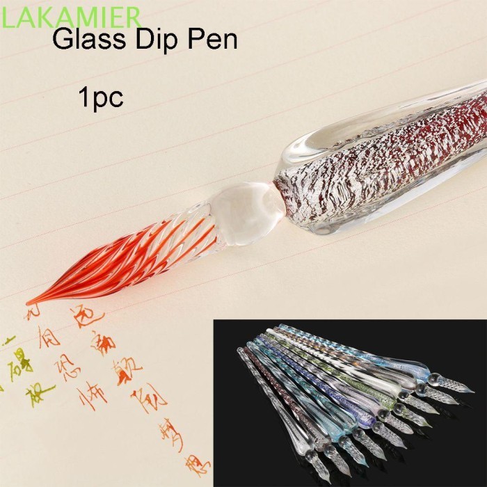 

TERBARU Lakamier Diy Craft Glass Writing Filling Ink Dip Pen New Gift PROMO!
