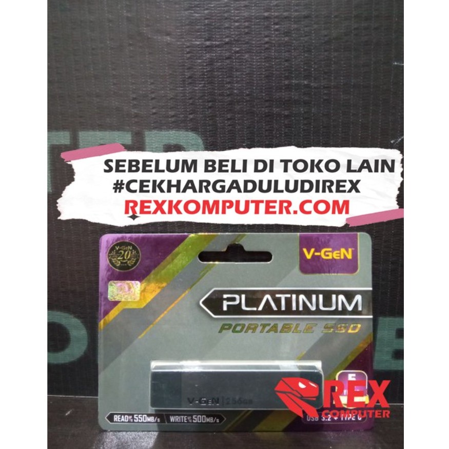 SSD Portable 256GB External Storage USB 3.2 Type-C 256 GB VGEN