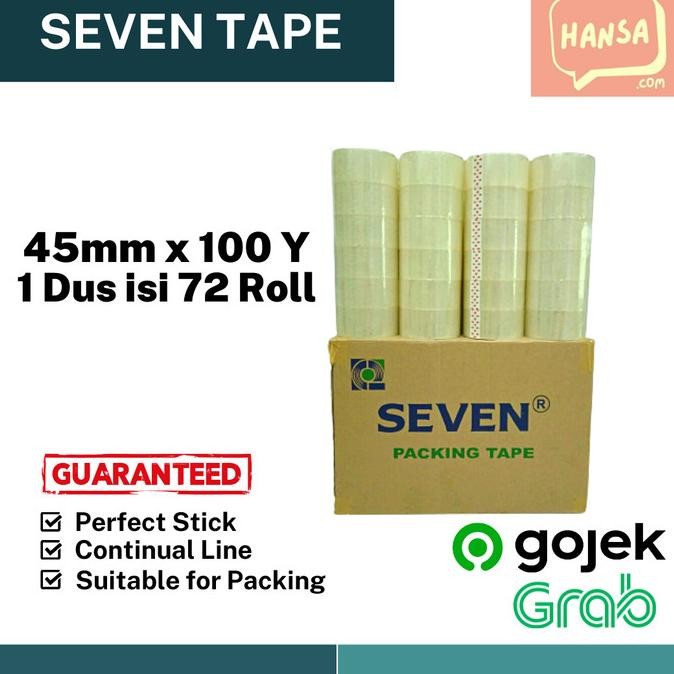 

LAKBAN BENING 45 MM X 100 Y SEVEN TAPE (ISI 72 ROLL) GOSEND ASLI