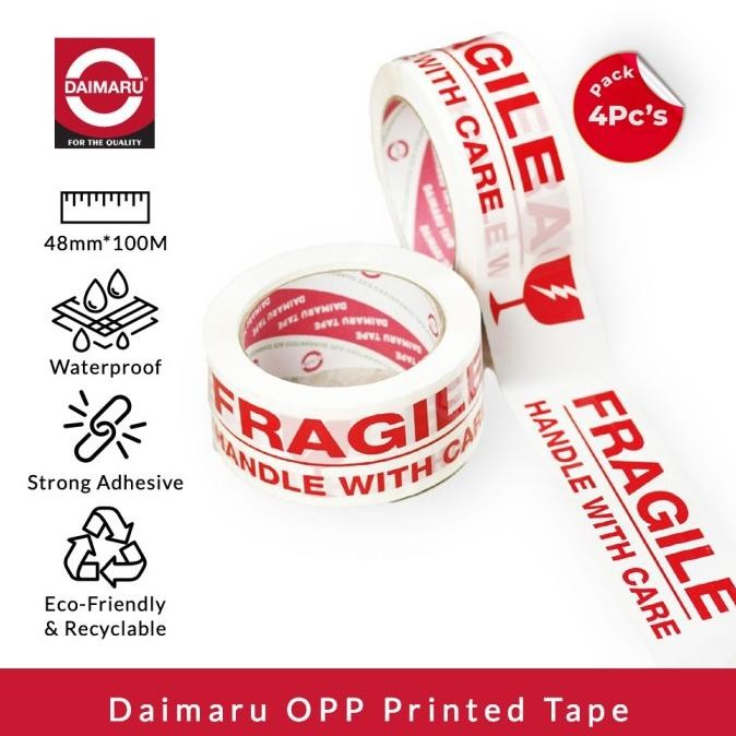 

[DAPAT 4PCS] DAIMARU LAKBAN FRAGILE 48MM X 100M ASLI
