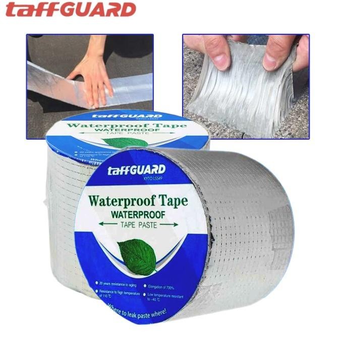 

LAKBAN ANTI BOCOR TAFFGUARD ALUMINIUM FOIL BUTYL TAPE WATERPROOF ASLI