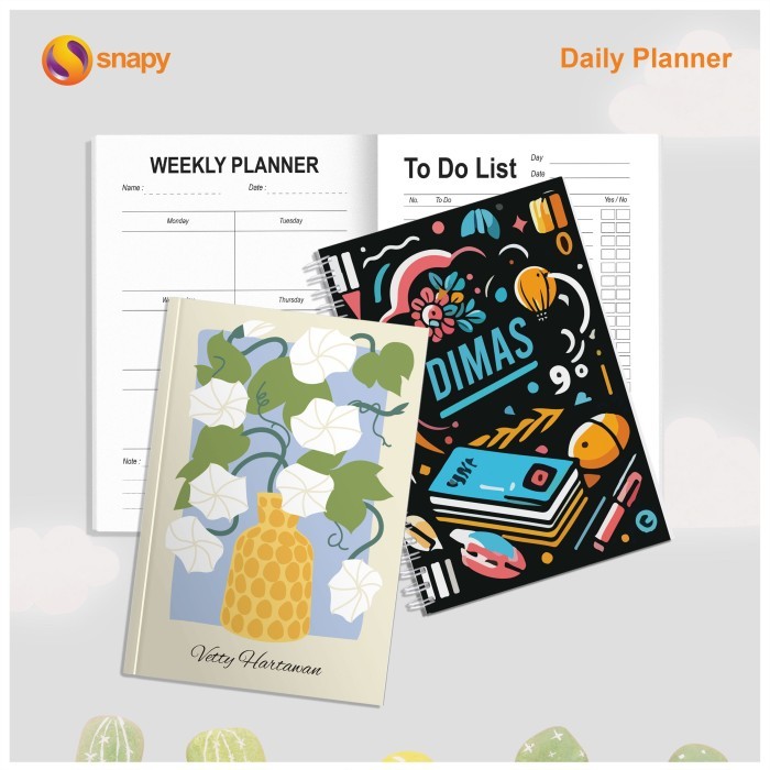 

JUAL CETAK DIARY PLANNER CUSTOM Notebook Custom Hardcover Buku Planner