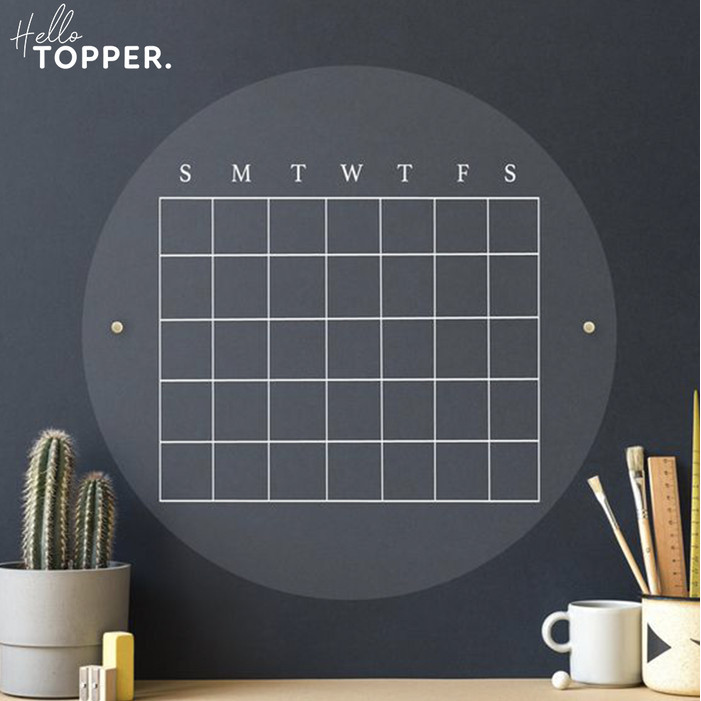 

BRG BARU Acrylic Planner Round Planner Akrilik Schedule Board Bulat