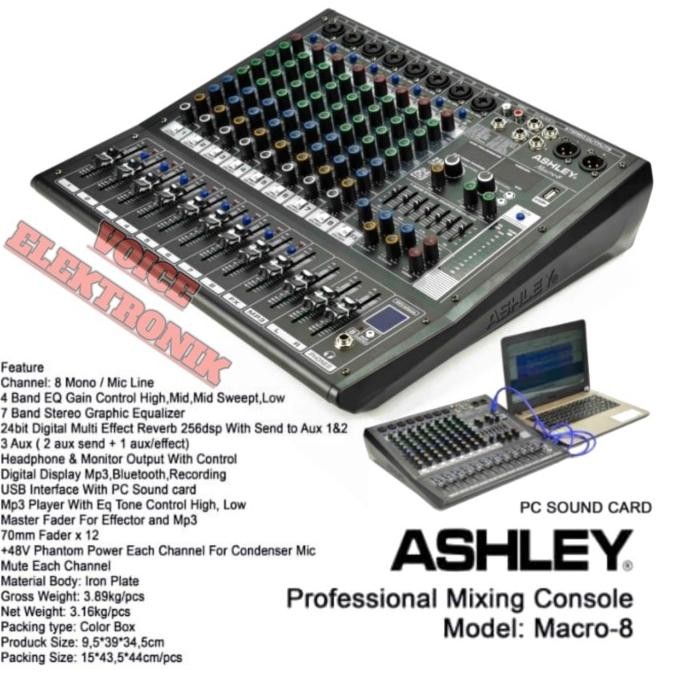 Grosir Mixer Ashley Marco 8 Original Mixer Ashley 8 Channel Bluetooth