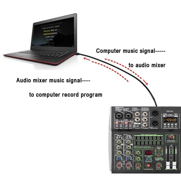 Sale Mixer Audio Digital 4 Channel Dsp 99 Effects Bluetooth  Am Ax 4
