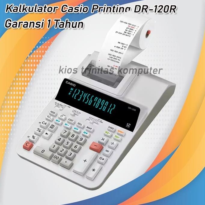 

KALKULATOR CASIO PRINTING DR-120R (CALCULATOR ORIGINAL ASLI DR 120 R)