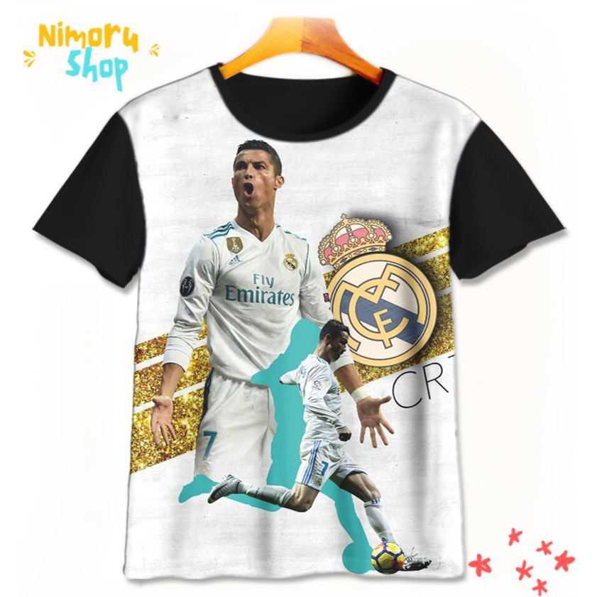 Baju Kaos Anak 3D CR-7-5-designWD Christiano Ronaldo CR7 Kaos Bola Untuk Usia 1-12 Tahun NimoruShop
