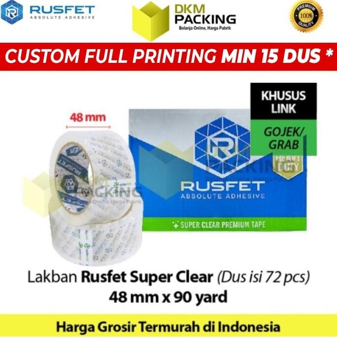 

LAKBAN 48MM X 90YARD RUSFET PLAKBAN ISOLASI OJOL TERMURAH /DUS ASLI