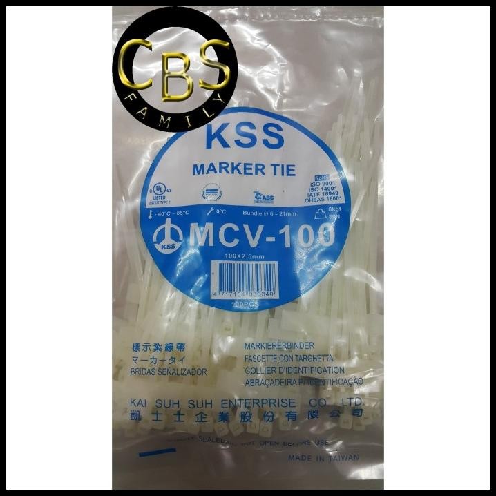 

Kabel Ties Lebel / Label Ties / Mcv-100 / Mcv100 / Kss