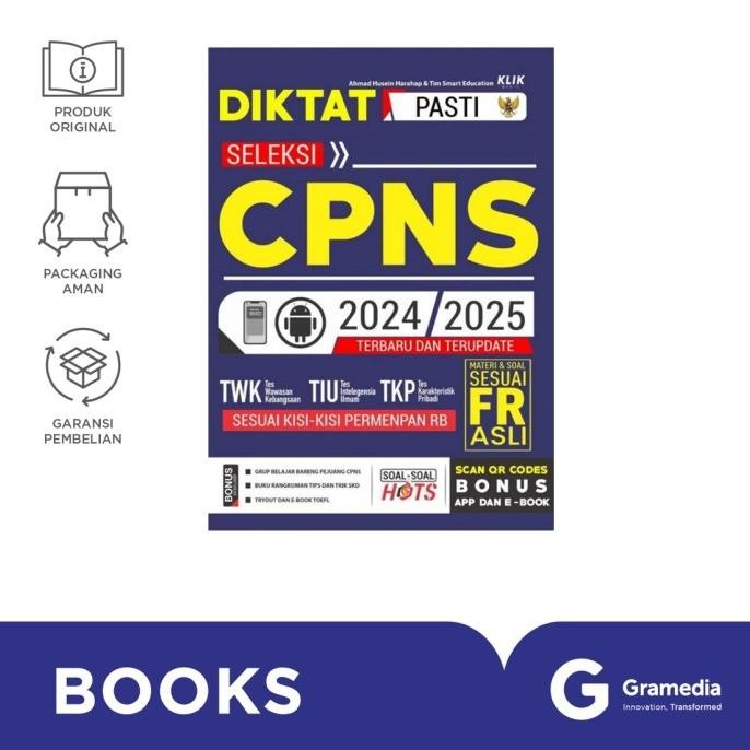 

New Gramedia Buku Diktat Pasti Seleksi Cpns 2024/2025