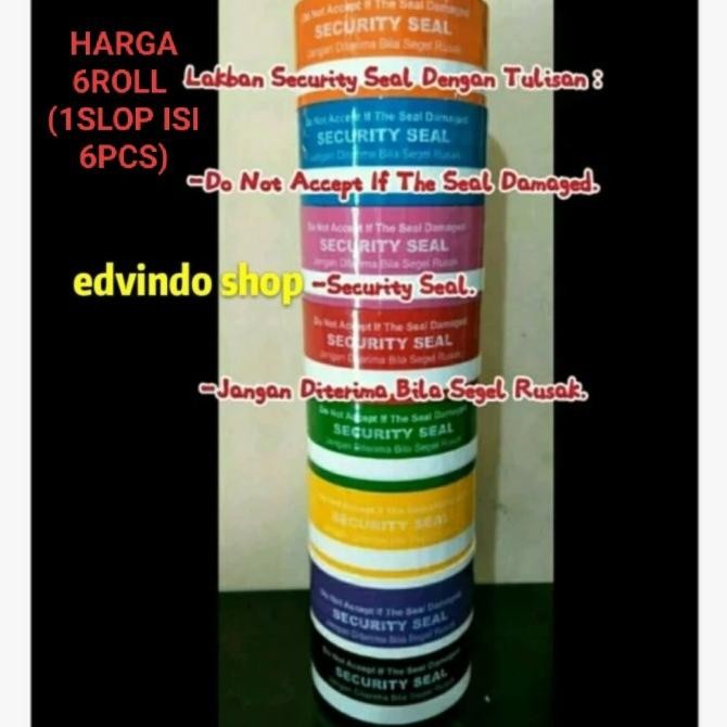

LAKBAN PRINTING / SECURITY SEAL 4T "JANGAN DITERIMA BILA SEGEL RUSAK" ASLI