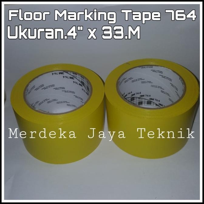 

LAKBAN LANTAI 3M 764 KUNING UKURAN 4" X 33.M FLOOR MARKING TAPE 3M ASLI