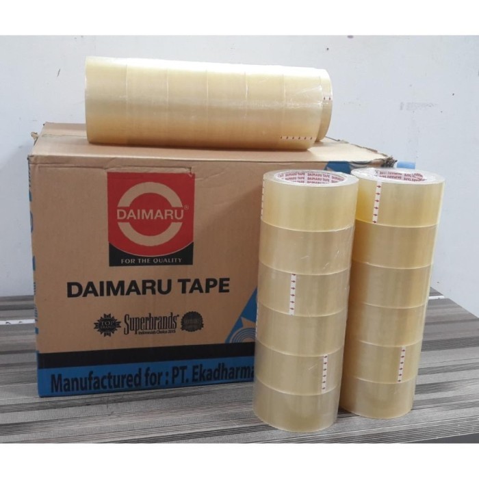 

Wraping Lakban Daimaru Tape Isolasi Coklat Dan Bening 2 Inch X 90 Yard