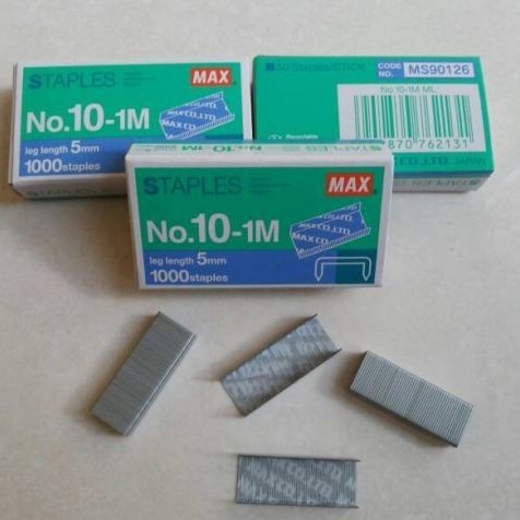 

Double Tape Staples / Refill / Isi Stapler Max No. 10 Pack Besar