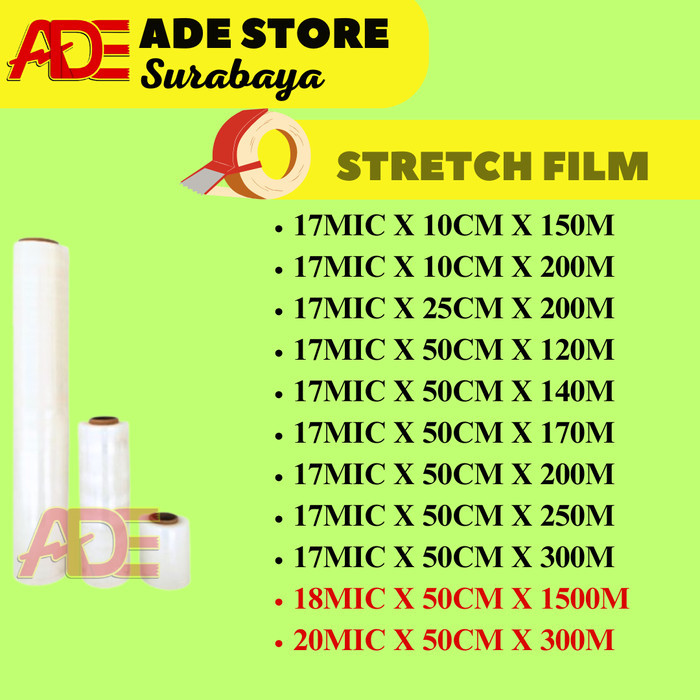 

Cuci Gudang..!! Stretch Film 50Cm X 170M/ Plastik Wrapping