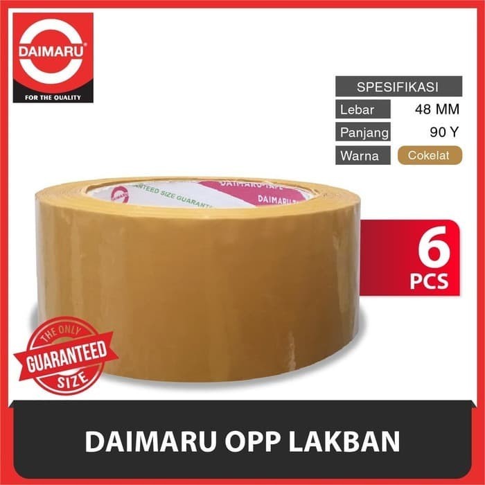 

Wraping Paket 1 Slop Isi 6 Pcs Lakban Daimaru 2" X 90 Yard