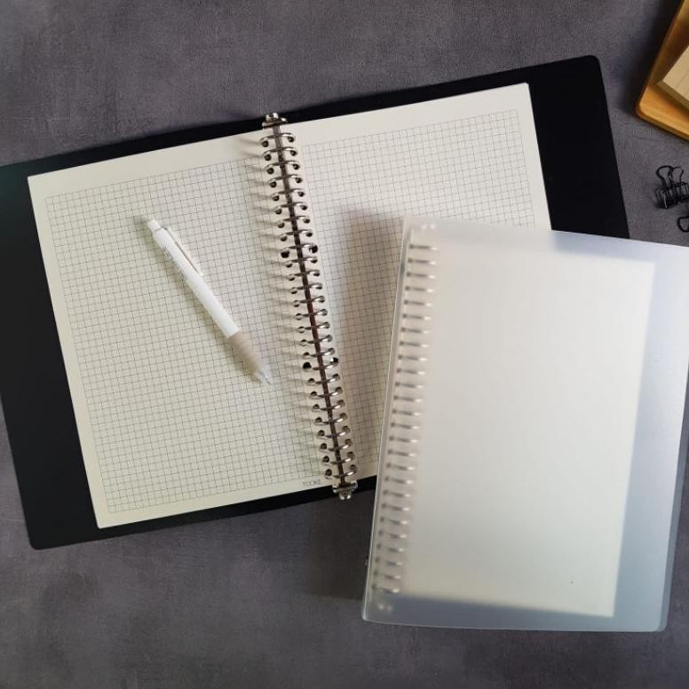 

COD BINDER NOTE, BUKU BINDER TRANSPARAN A5,B5 LINE,DOTTED,GRID ,BLANK J-42