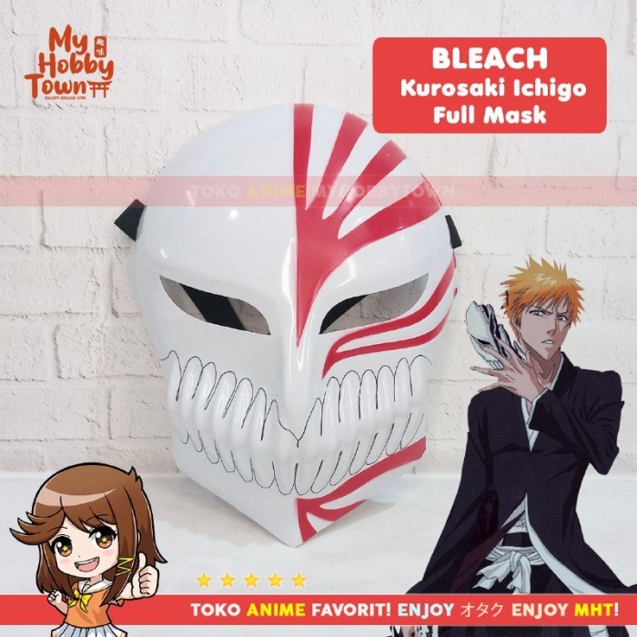 MURAH Bleach Kurosaki Ichigo Full Mask (Topeng)