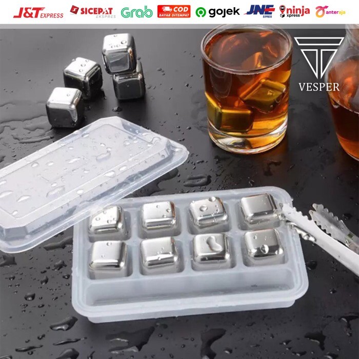 STAINLESS ICE CUBES / WHISKEY STONE STAINLESS / WHISKY STONE STAINLESS