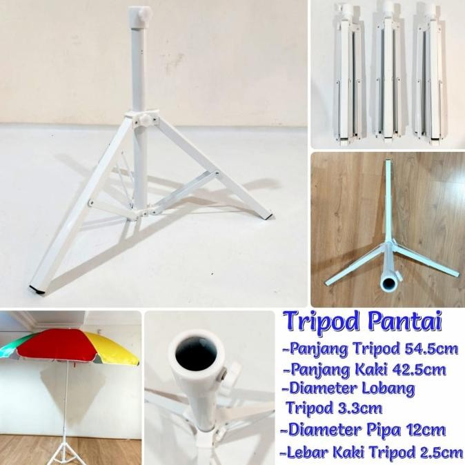 kaki tripod payung pantai ukuran Besar dan ukuran kecil