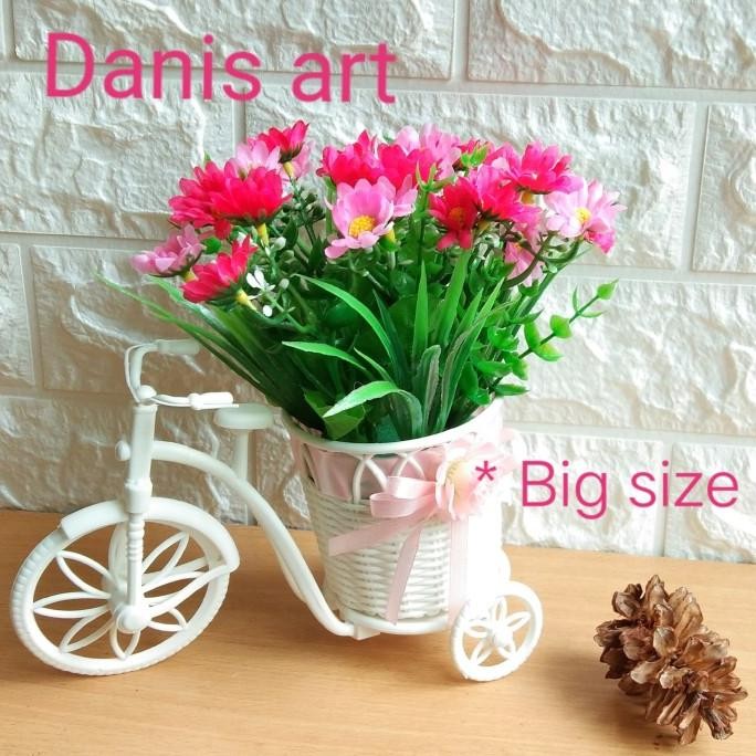 Sepeda Bunga Besar/ Hiasan Sepeda/ Bunga Hias Sepeda/ Bunga Plastik