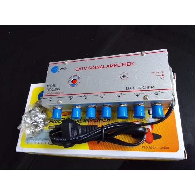 CATV SIGNAL AMPLIFIER 6 WAY BOOSTER ANTENA TV BAGUS