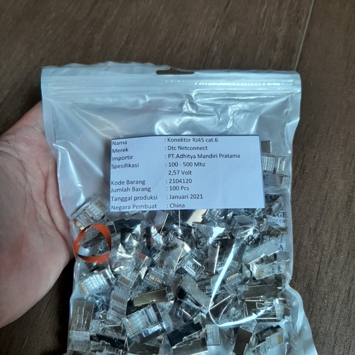 konektor RJ 45 cat6 shielded Dtc netconnect @100bh / rj45 dtc cat 6