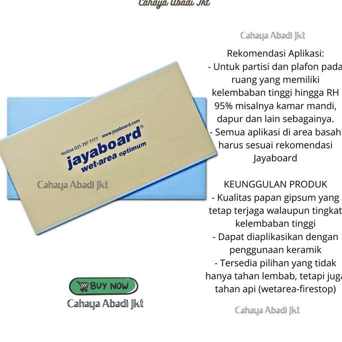 GIPSUM JAYABOARD | GYPSUM JAYABOARD WATER RESISTANT 9MM TERBARU