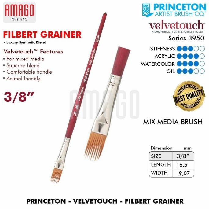

BRUSH PRINCETON - VELVETOUCH - FILBERT-GRAINER - SYNTHETIC - 3950FG037