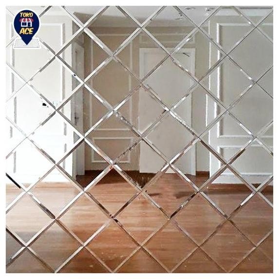 Ready Stock Cermin Kaca Dinding Bevel/Kaca Bevel/Cermin Bevel