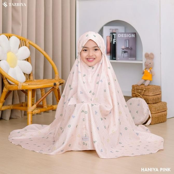 MUKENA ANAK KECIL TAZBIYA HANIYA SERIES I MUKENA ANAK RAYON | FREE TAS MUKENA P67M