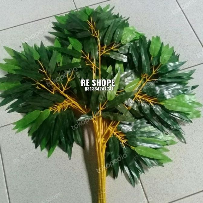 Bunga Plastik/Bunga Hias/Bunga Artificial/Daun Bambu Artificial