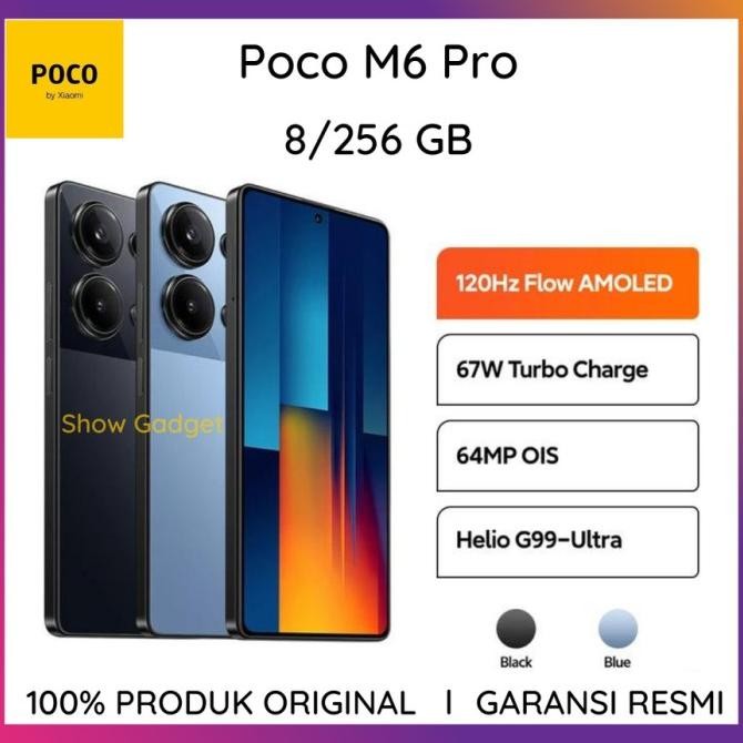 Poco M6 Pro 8/256Gb 120Hz 67W Garansi Resmi Xiaomi X6 13 Note 12 X5 5G