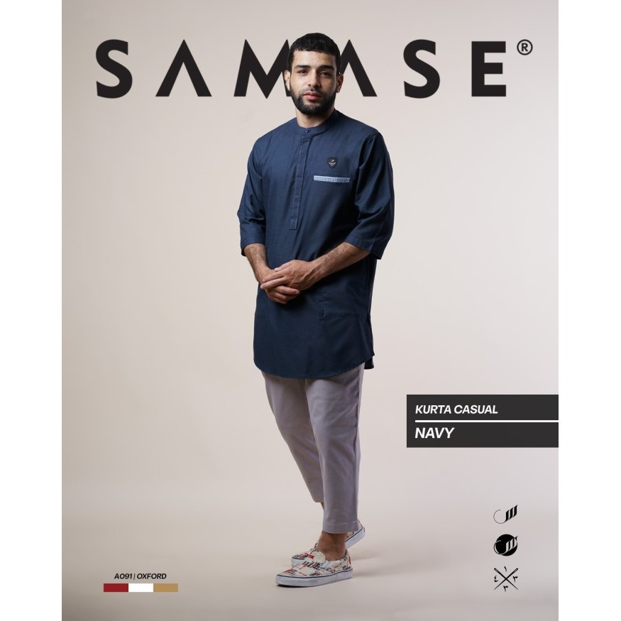 Samase Kurta Casual Lengan 3/4 A091 #Gratisongkir #Sale #Discount