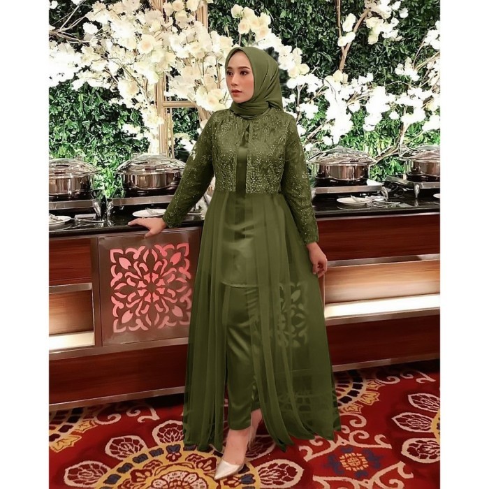 Baju Gamis Wanita Muslimah Setelan Brokat Terbaru Terlaris Jumbo Mewah #Gratisongkir #Sale #Discount