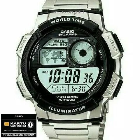 Jam Tangan Pria Casio Ae-1000Wd Ae-1000Wd-1A Ae 1000Wd Original Resmi