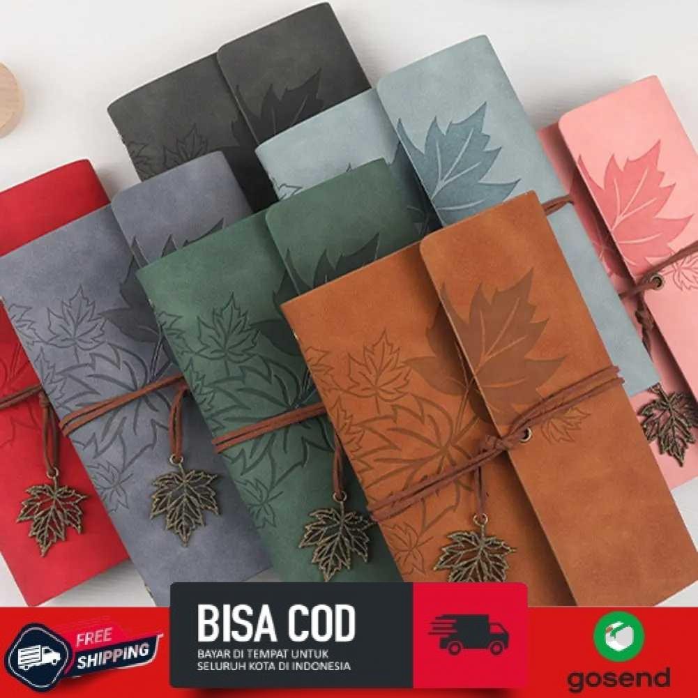 

Buku Catatan Harian Binder Kulit Retro Maple Leaf - LD-A1