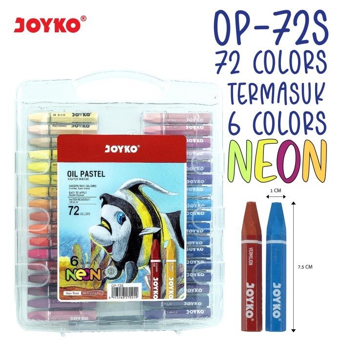 

PROMO! Joyko Crayon Oil Pastel 72 Colours / Krayon Minyak Joyko 72 Warna Anak OP-72S