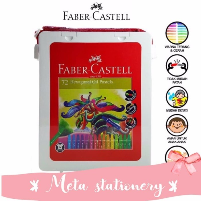 

TERLARIS! Crayon Hexagonal Oil Pastel Faber Castell isi 72 warna